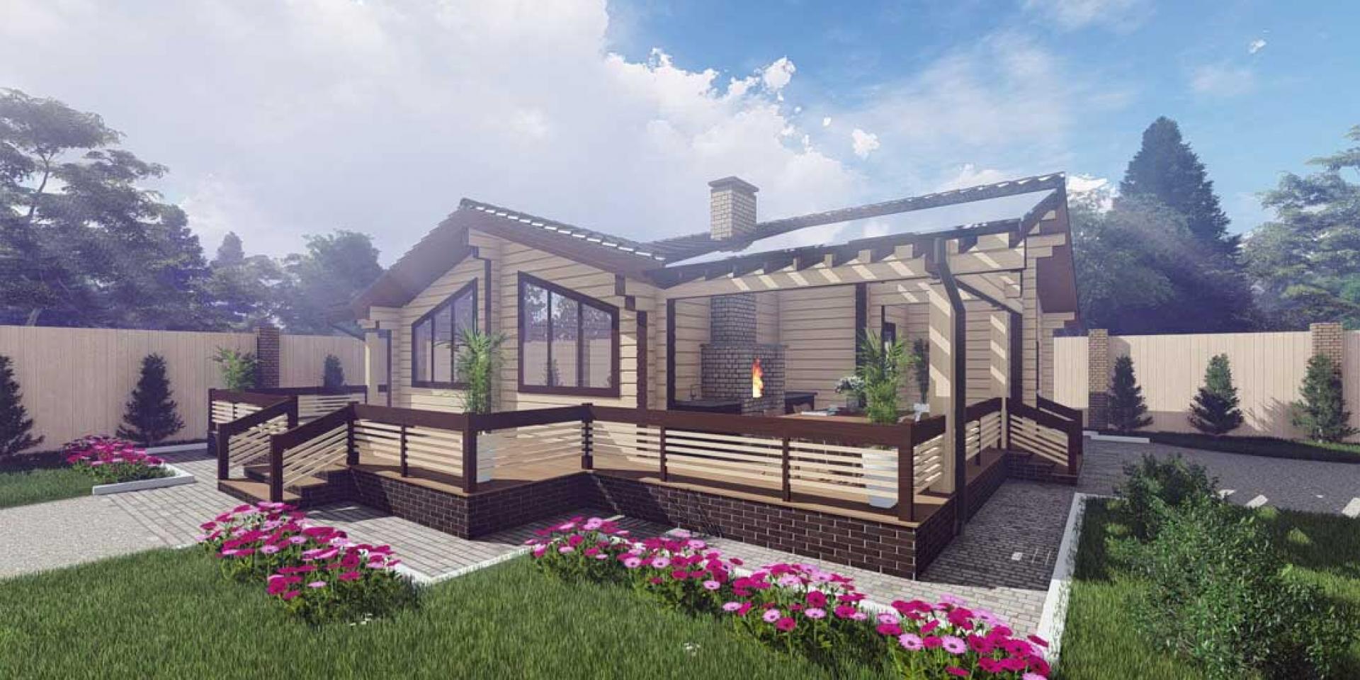 Деревянная баня из клееного бруса от компании АТТИКА