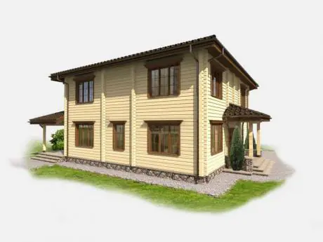 Дерев'яний будинок з клеєного бруса, проект дерев'яного будинку №2-254-2