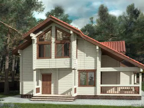Дерев'яний будинок з клеєного бруса, проект дерев'яного будинку №2-269