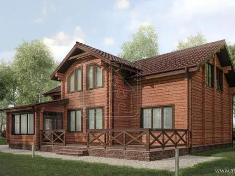 Дерев'яний будинок з клеєного бруса, проект дерев'яного будинку №2-280
