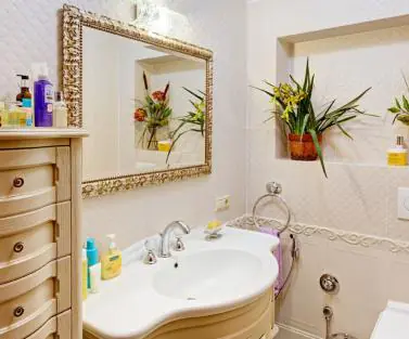 Фото ванна кімната в будинку з клеєного бруса, побудованого за проектом №2-315 від компанії Аттика